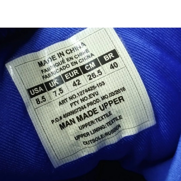 Under Armour Curry 2.5 Men's Size 8.5 Shoes Blue White Yellow OG Steph - Picture 7 of 7